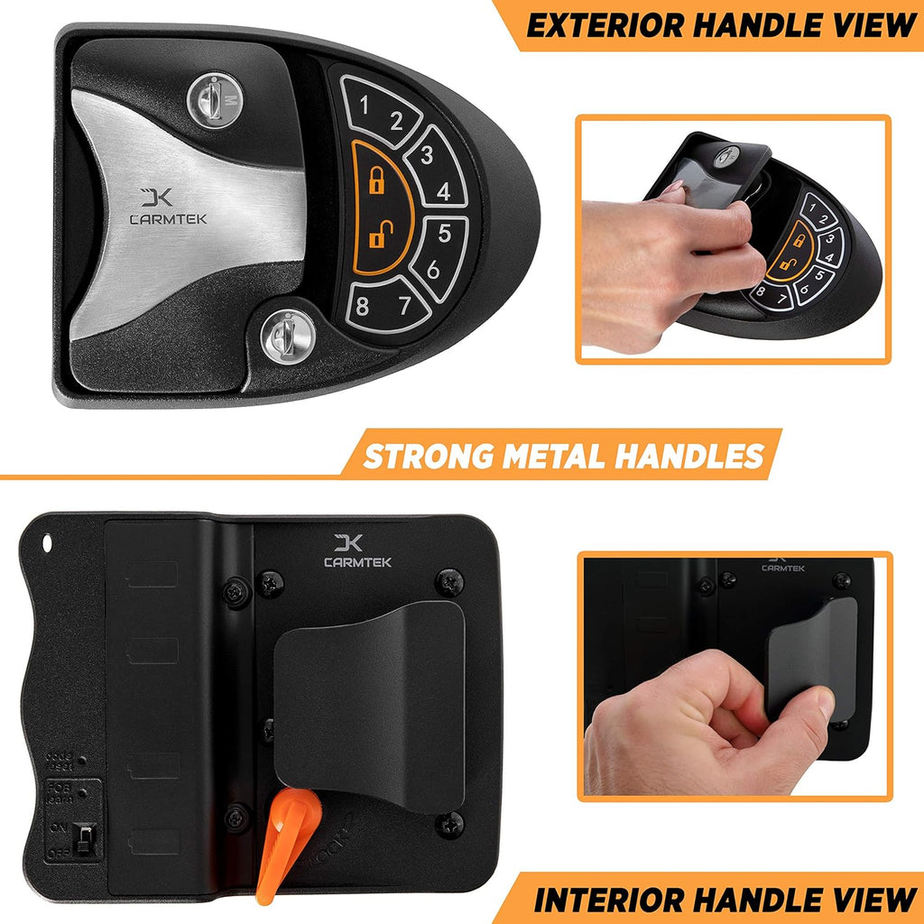 RV Keyless Entry Door Lock Latch Handle with Backlit Keypad M690037