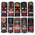 12 inch Wood Multicolor Tiki Mask Wall Hanging Art Set of 10 H64735