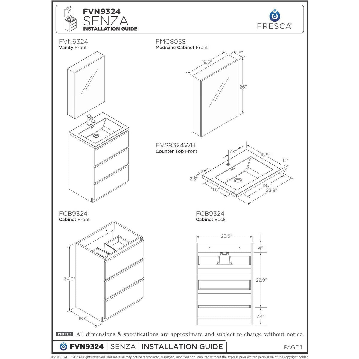 Gray Wood Free Standing Bathroom Cabinet with Integrated Sink L9042