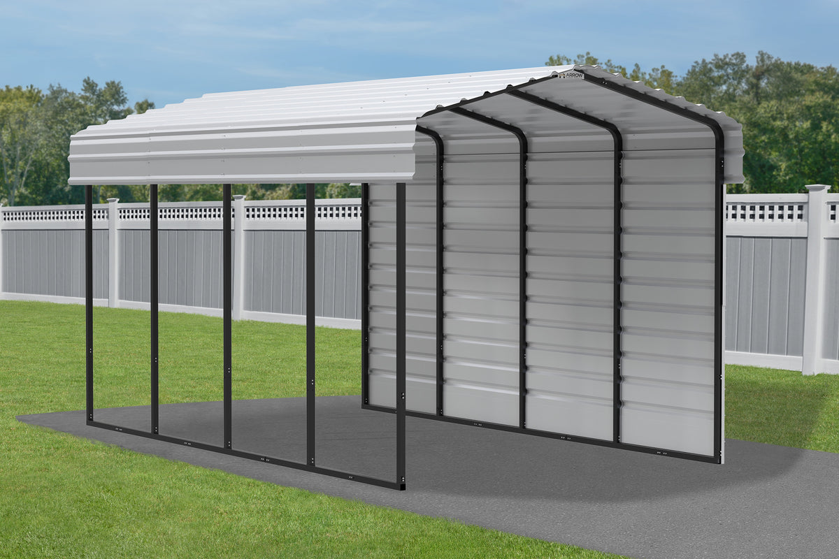 Galvanized Steel Carport Kit, 10' x 20' x 9' H811