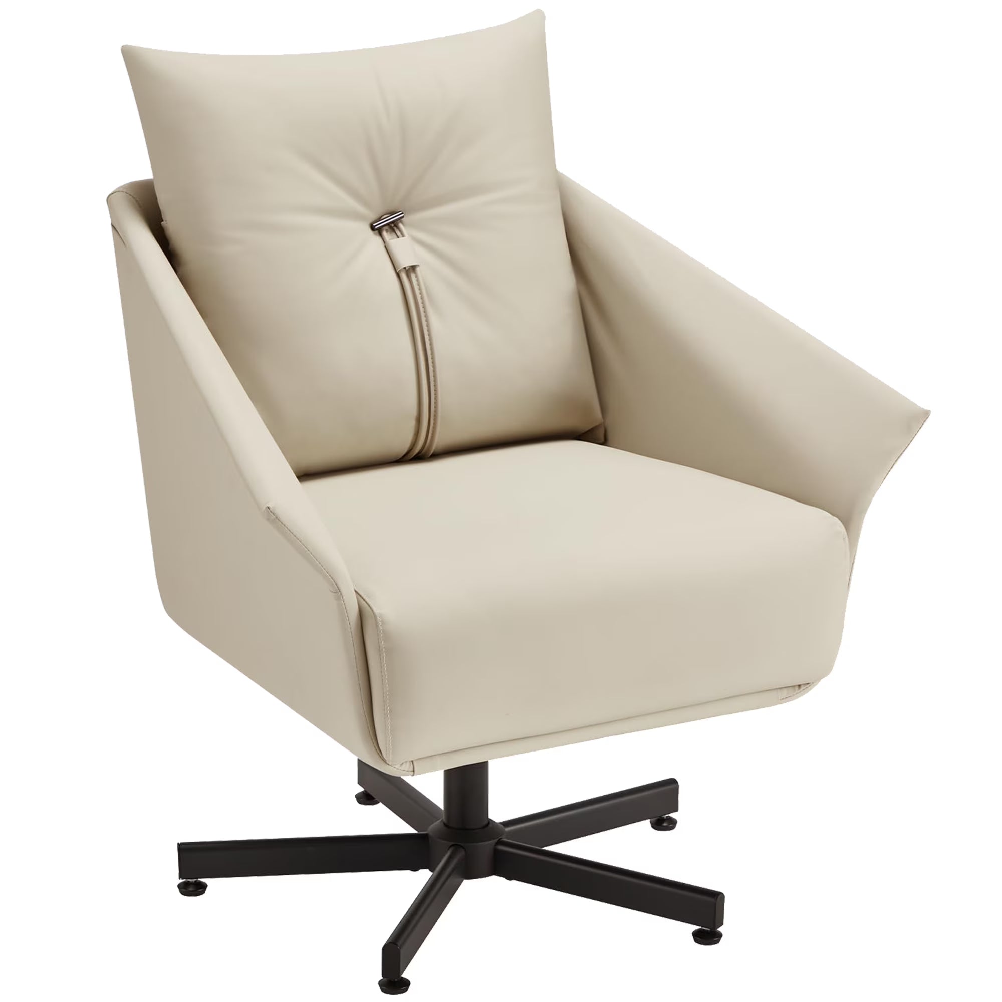 Swivel Armchair Upholstered with Metal Legs D7366
