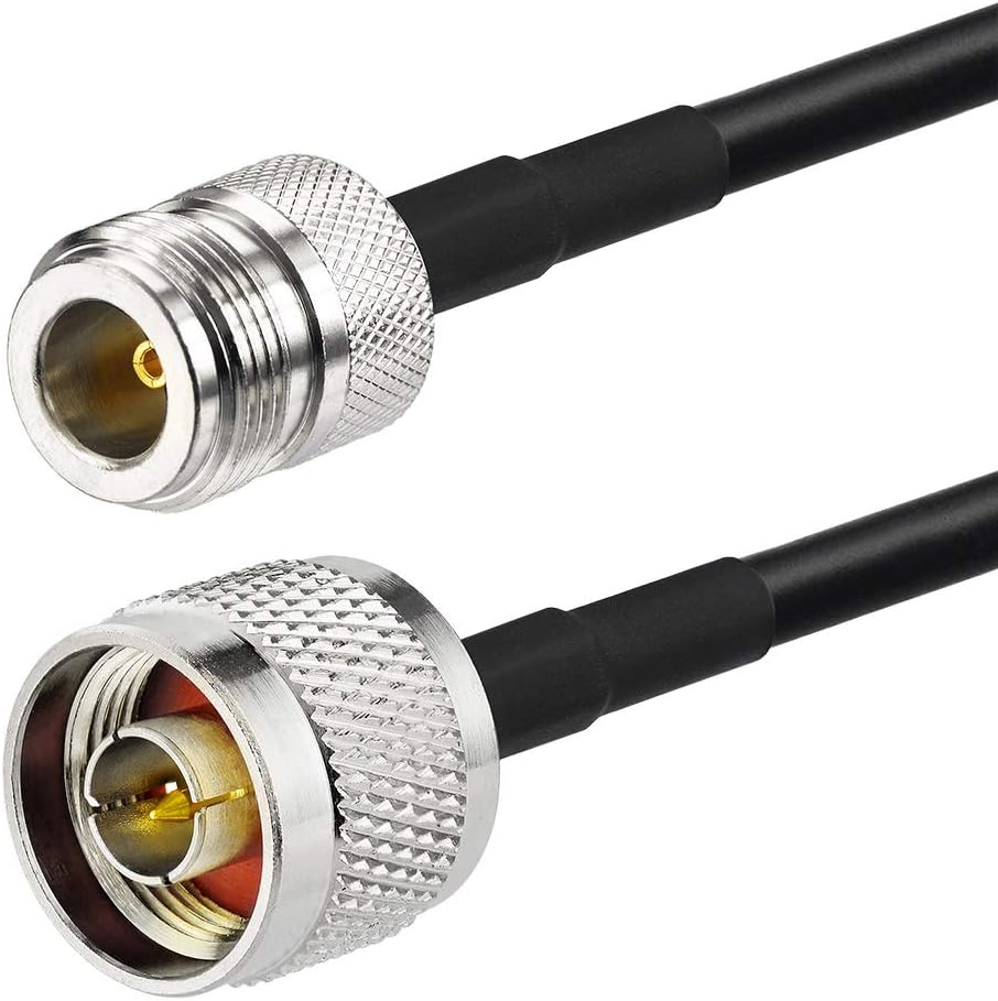 N Male to N Female RF Coaxial Cable 16.4ft with 2pcs Type N Male/Female Adapter Kit A527