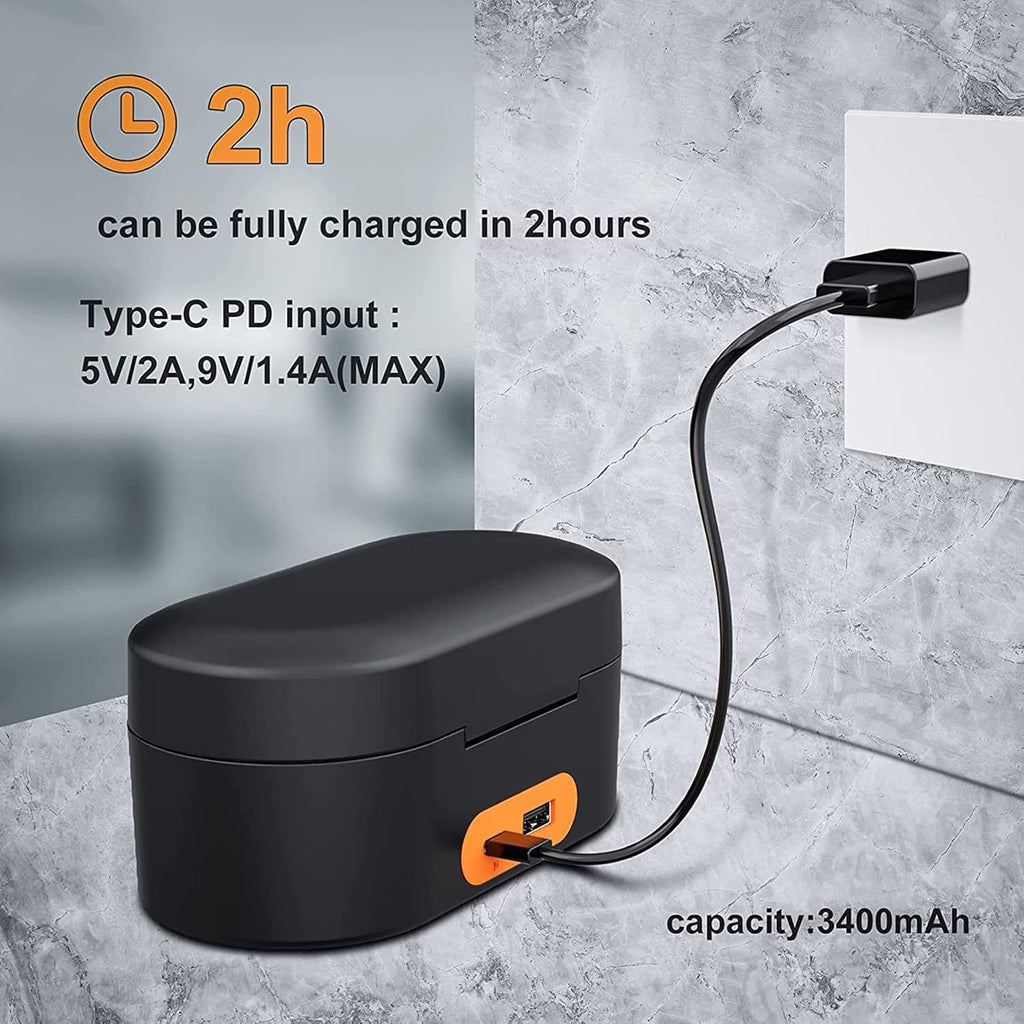 Wireless Charging Case with 3400mAh Built-in Battery Pack of 2 B49836