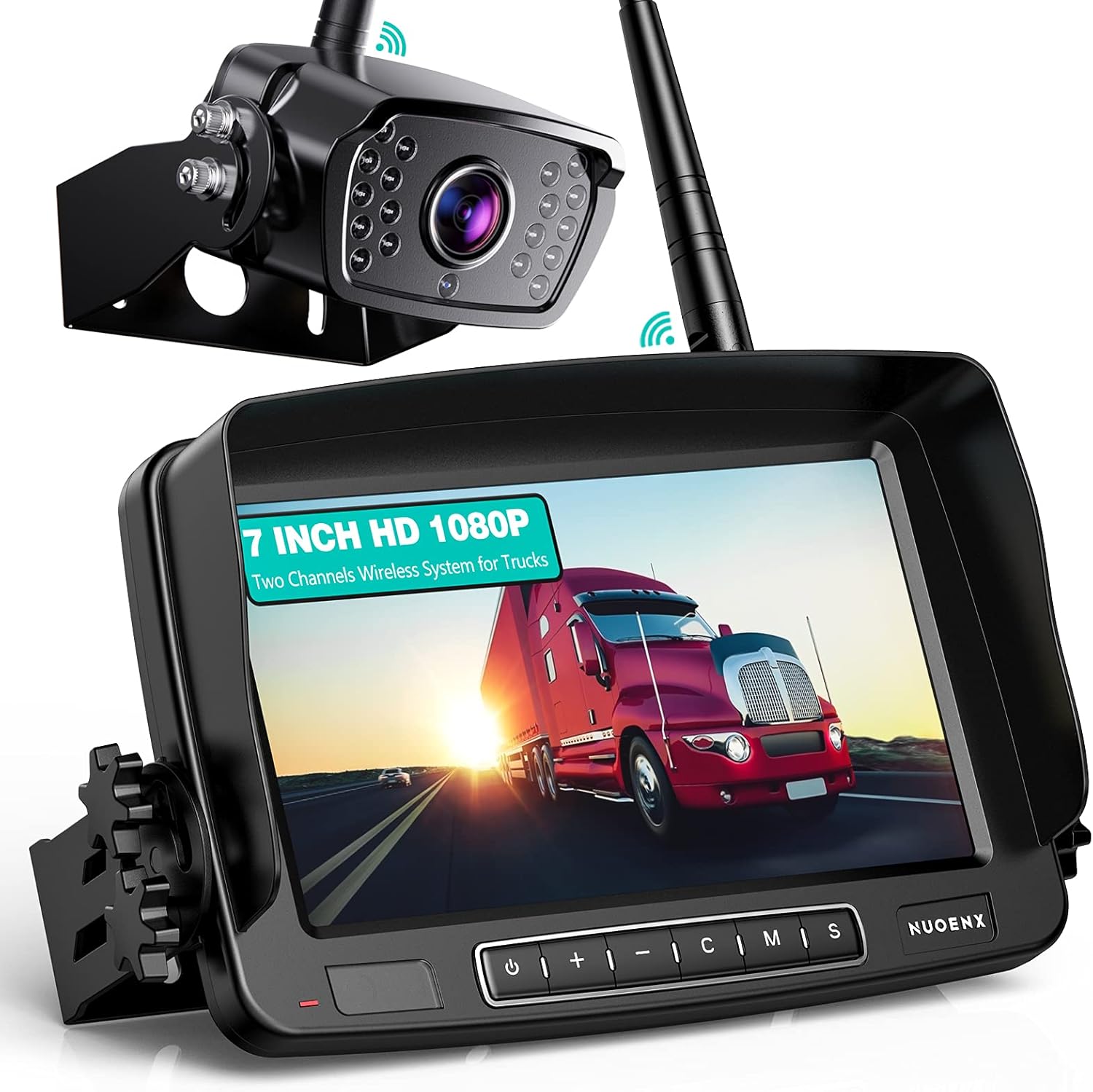 Wireless Backup Camera with 7 Inch Monitor, IP69 Waterproof, Support 2 Cameras R509182