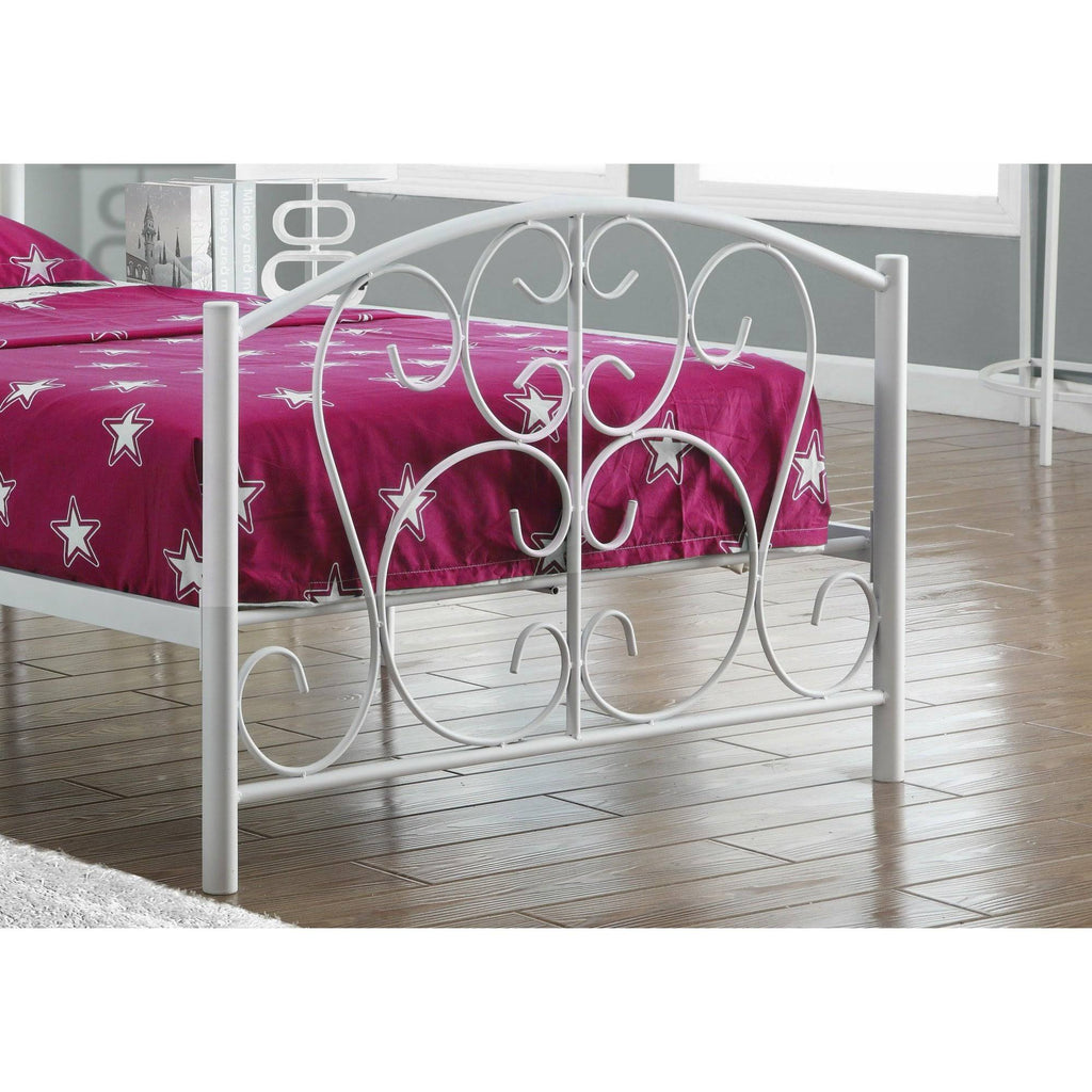 White Metal Twin Size Bed R752