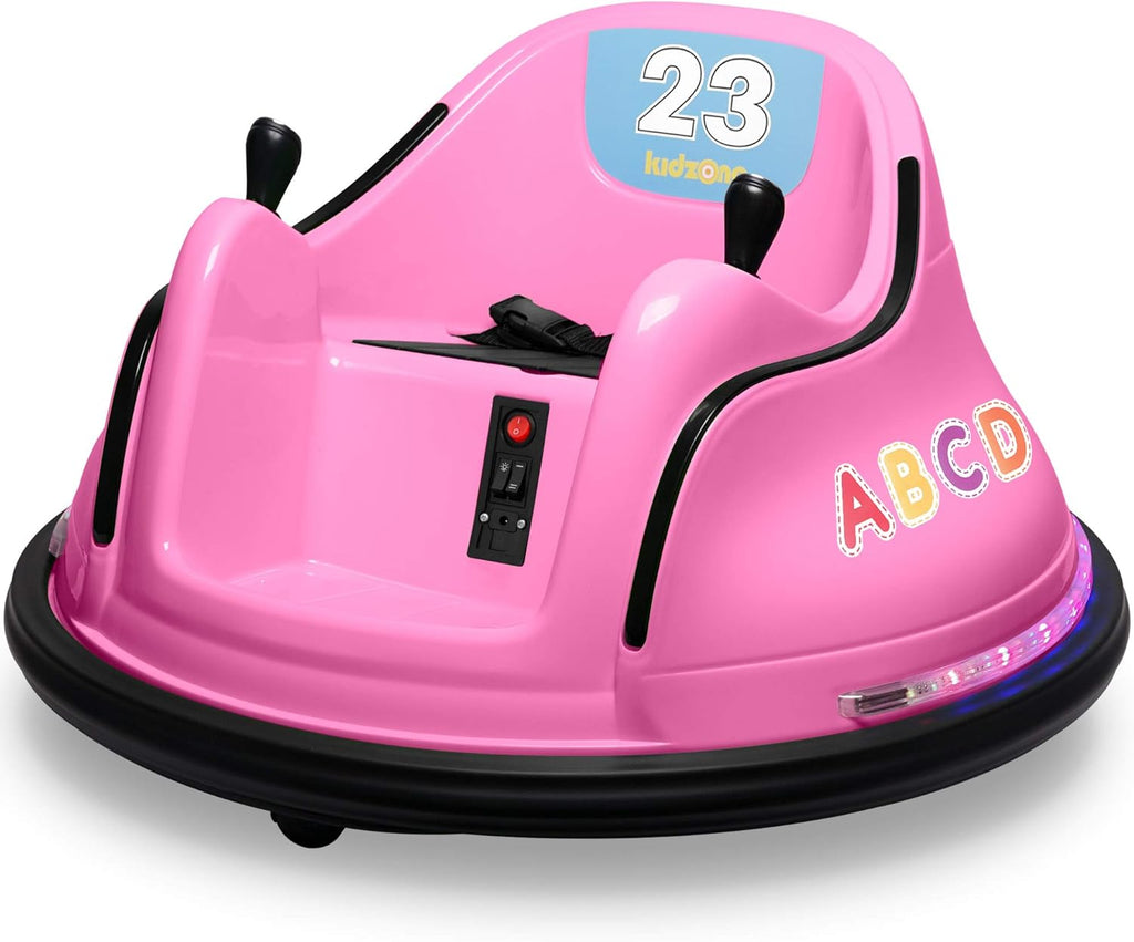 Pink 12V Electric Ride On Bumper Car with Remote Control M9391