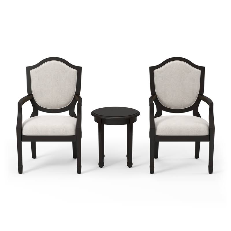 Black 3-Piece Table and Chair Set I6004