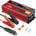 1000W Power Inverter 12v to 110v AC Dual AC Outlets 2.4A USB Pack of 2 F3546