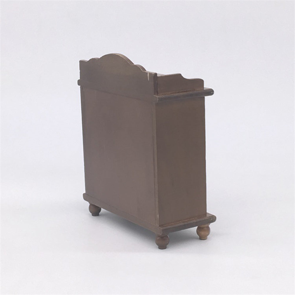 Walnut Color Mini Wooden Wine Cabinet Model J2777