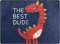 Little Dinosaur Area Rug, 80"x 58", Washable Non Slip Indoor Outdoor Soft Carpet L8615