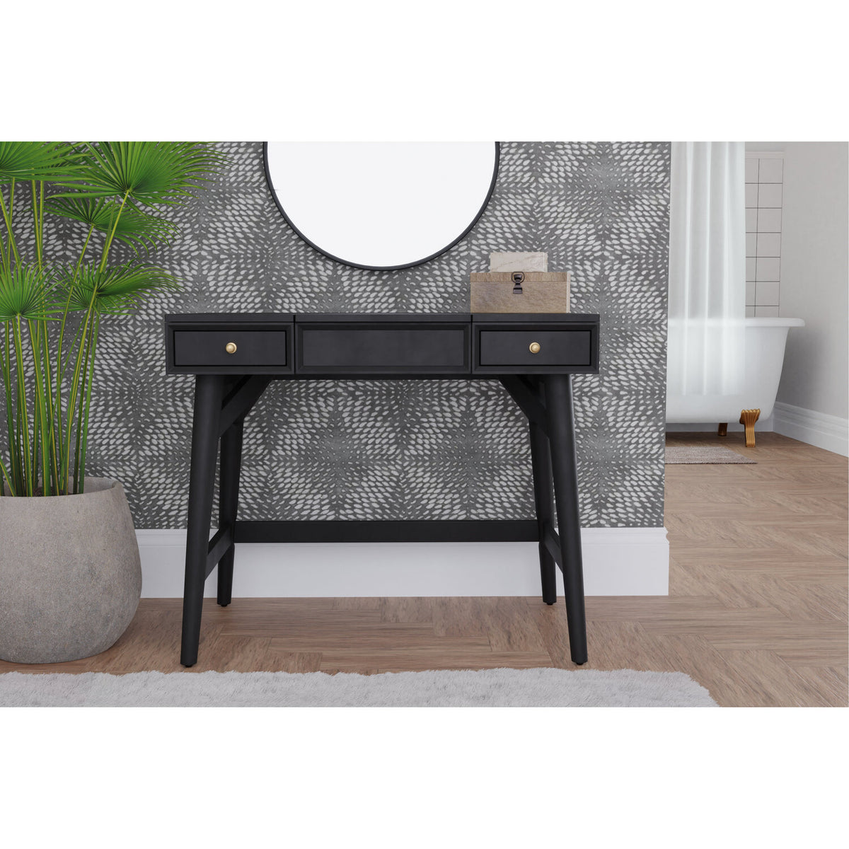 Black Bedroom Vanity F5945