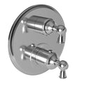 Gloss Black Round Thermostatic Trim Plate with Handle A52632