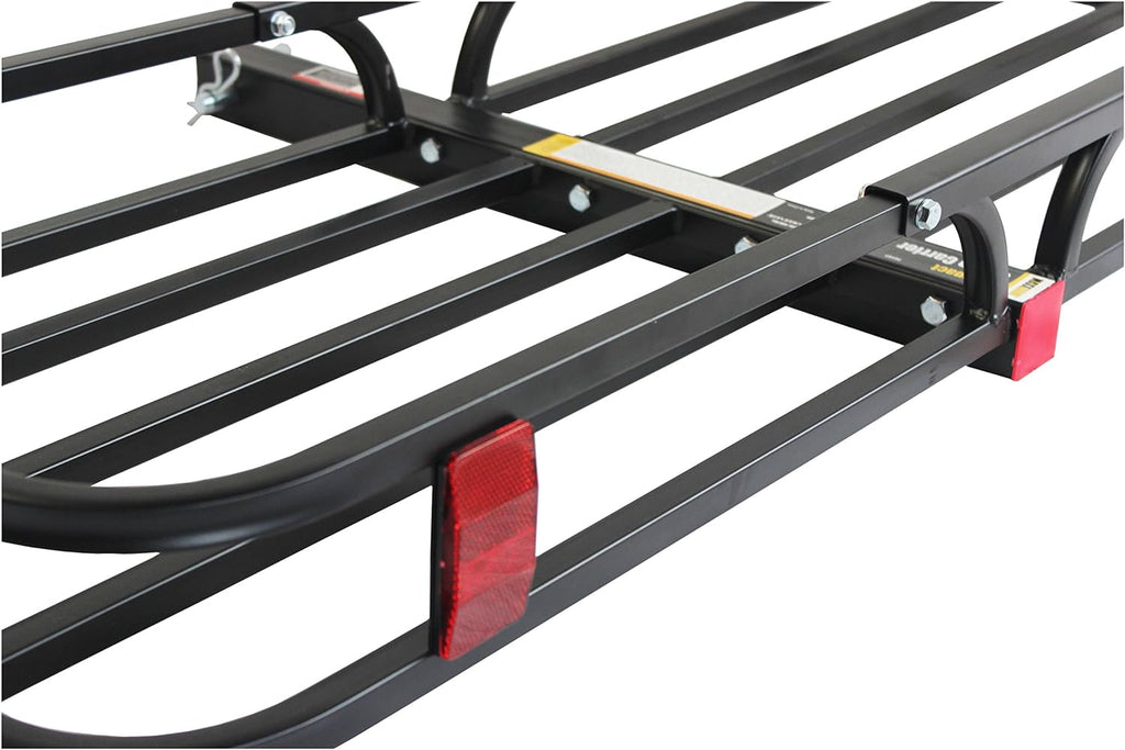 Steel Hitch Cargo Carrier with High Side Rails, 500-lb Load Capacity, Black O11643