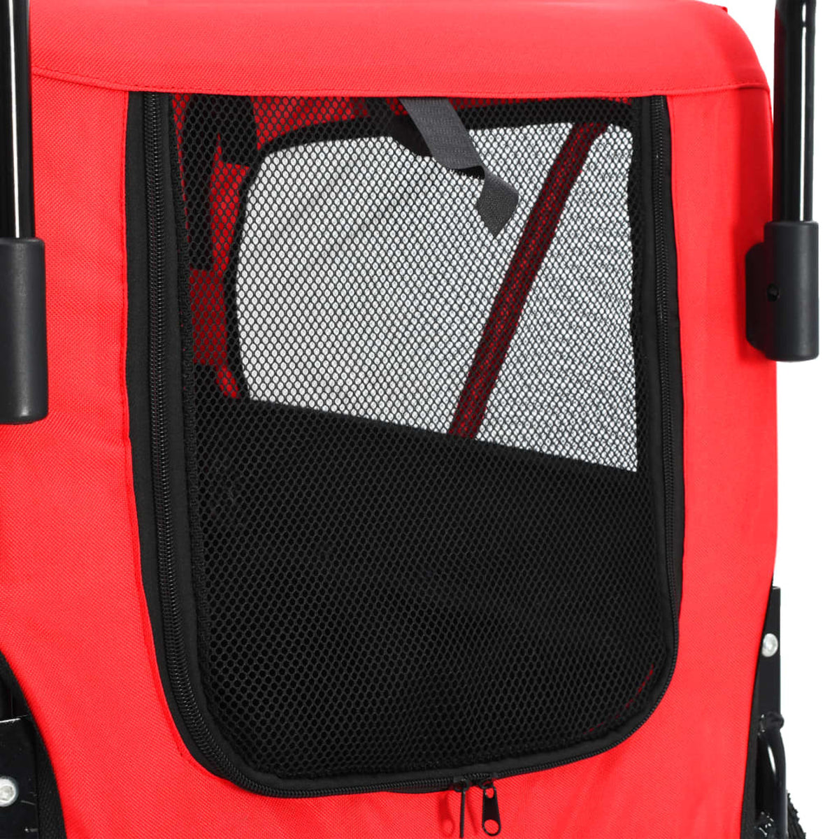 Red and Black 2-in-1 Pet Bike Trailer and Jogging Stroller with Storage Bag M608006