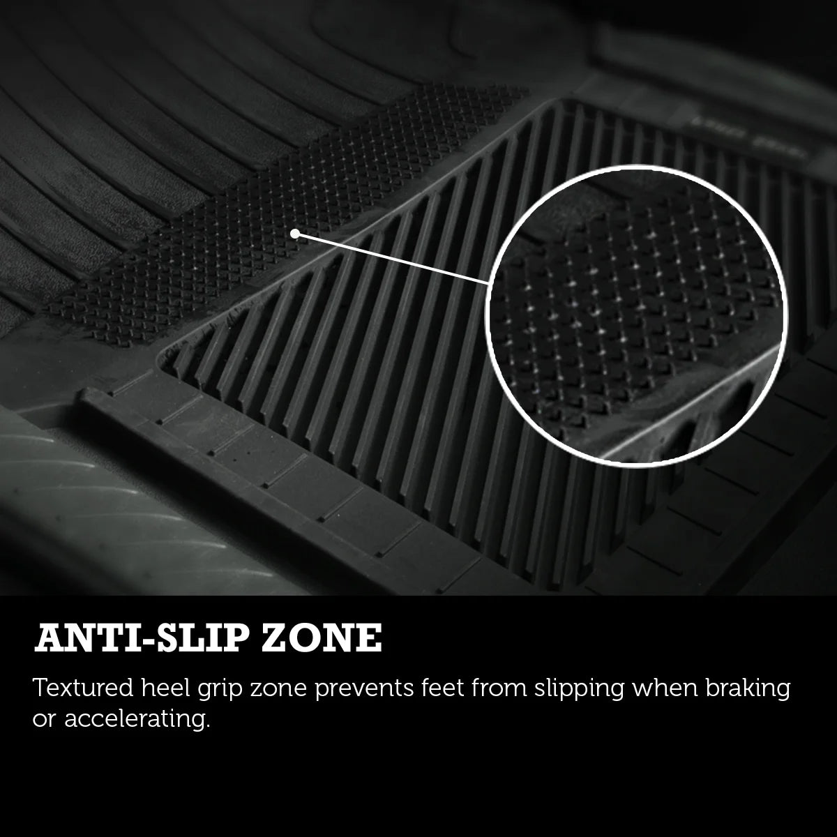 Black Heavy Duty Automotive Floor Mats M4378