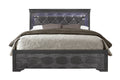 Metallic Grey Full Bed with LED Light L51777