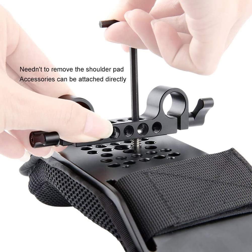 Shoulder Mount Support System for Video Camcorder Camera DSLR Rig (15mm Railblock) Pack of 2 S9019