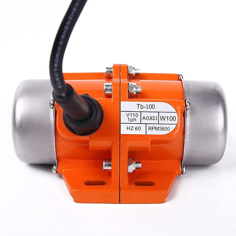 Concrete Vibrator AC 110V Motor 100W Single Phase Aluminum Alloy Case 3600rpm Asynchronous Vibration Motor 2M Cable IP65 Waterproof C907