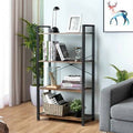 4-Tier Rustic Bookshelf Industrial Bookcase D413