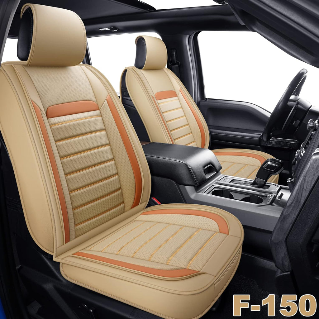 Leather Car Seat Covers Full Set, Black B50376