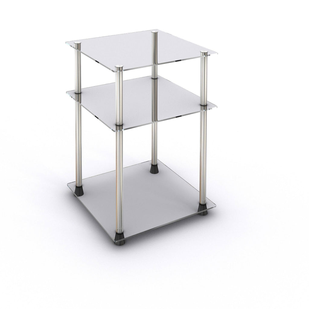 Clear Glass 3-Tier End Table C51955