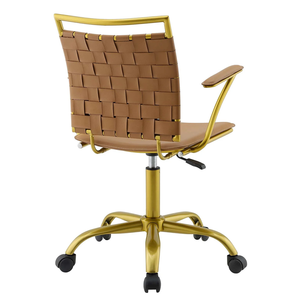 Faux Leather Office Chair in Tan J887002