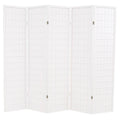 White Folding 5-Panel Room Divider A2321
