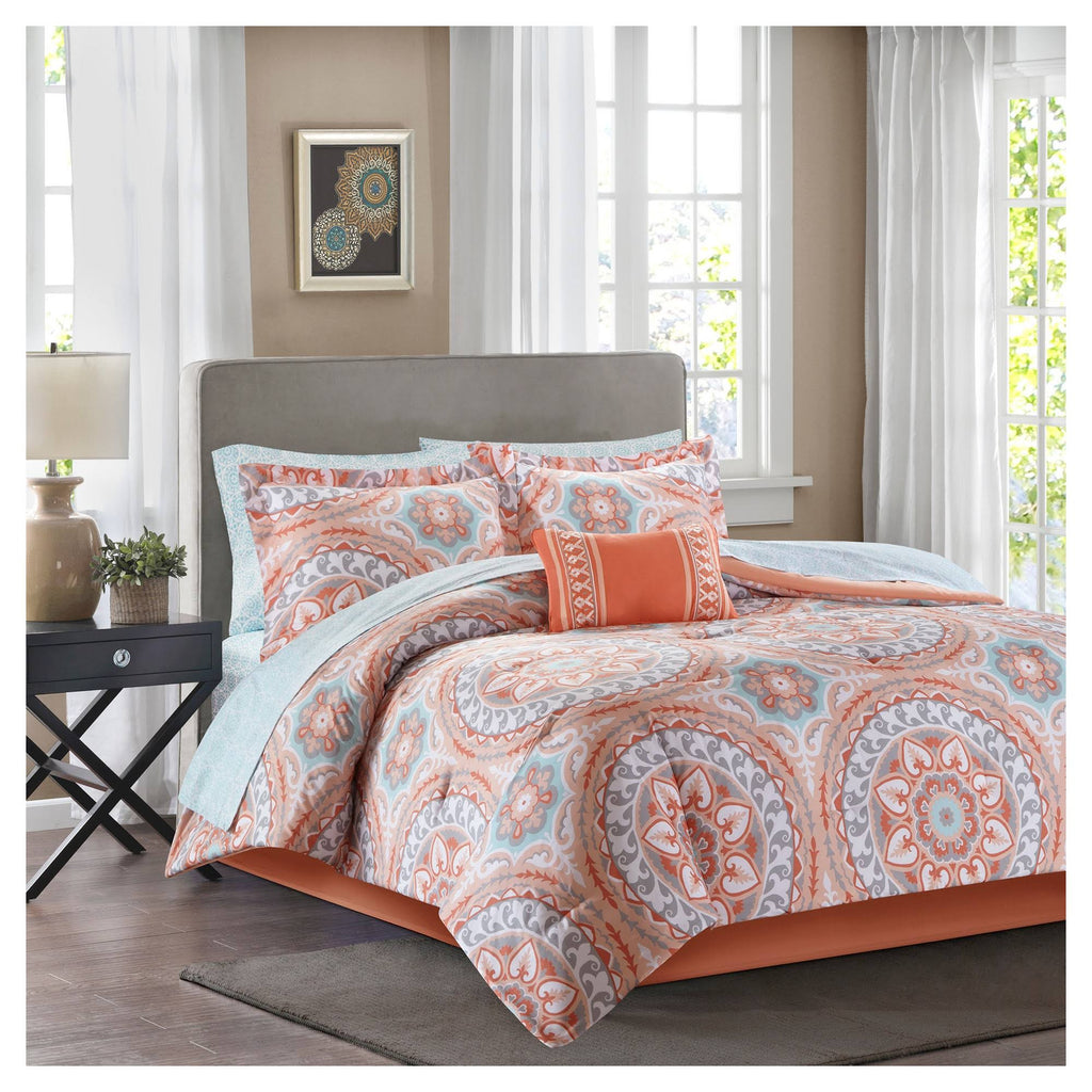 Coral Cal King Comforter Set G954699