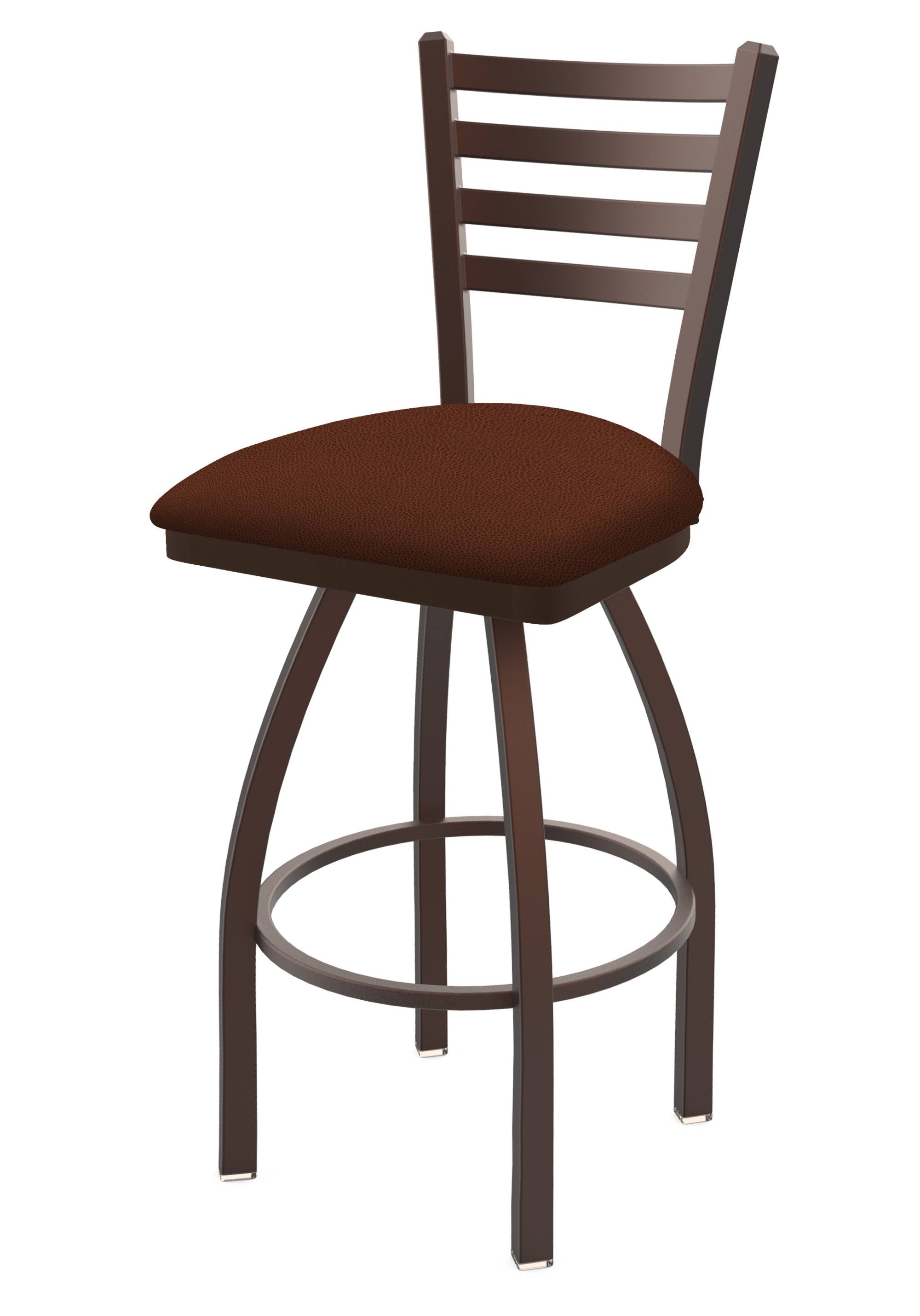 25x22 Swivel Counter Stool with Bronze Finish and Rein Adobe Seat M80046