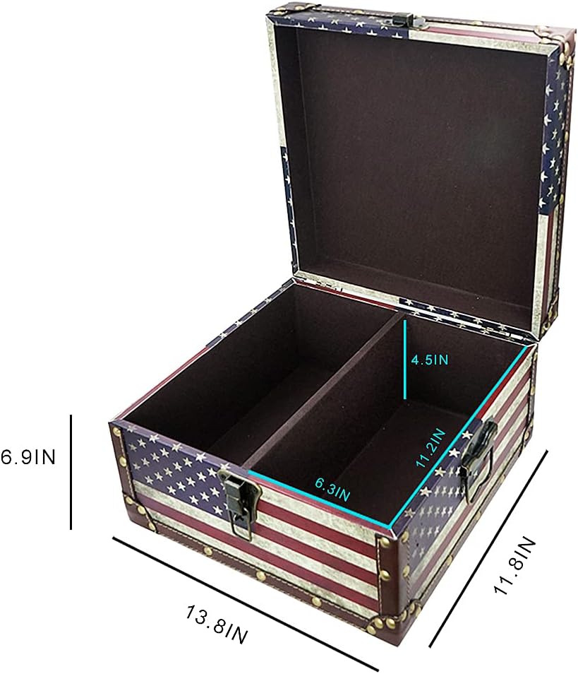 Large Vintage Wooden Storage Trunk I4515