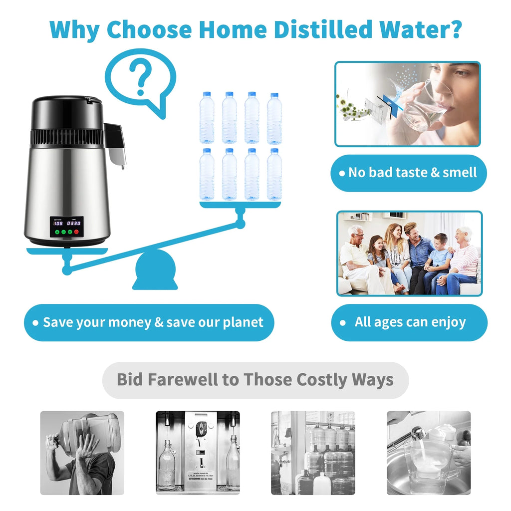 4L Silver Water Distiller K6494