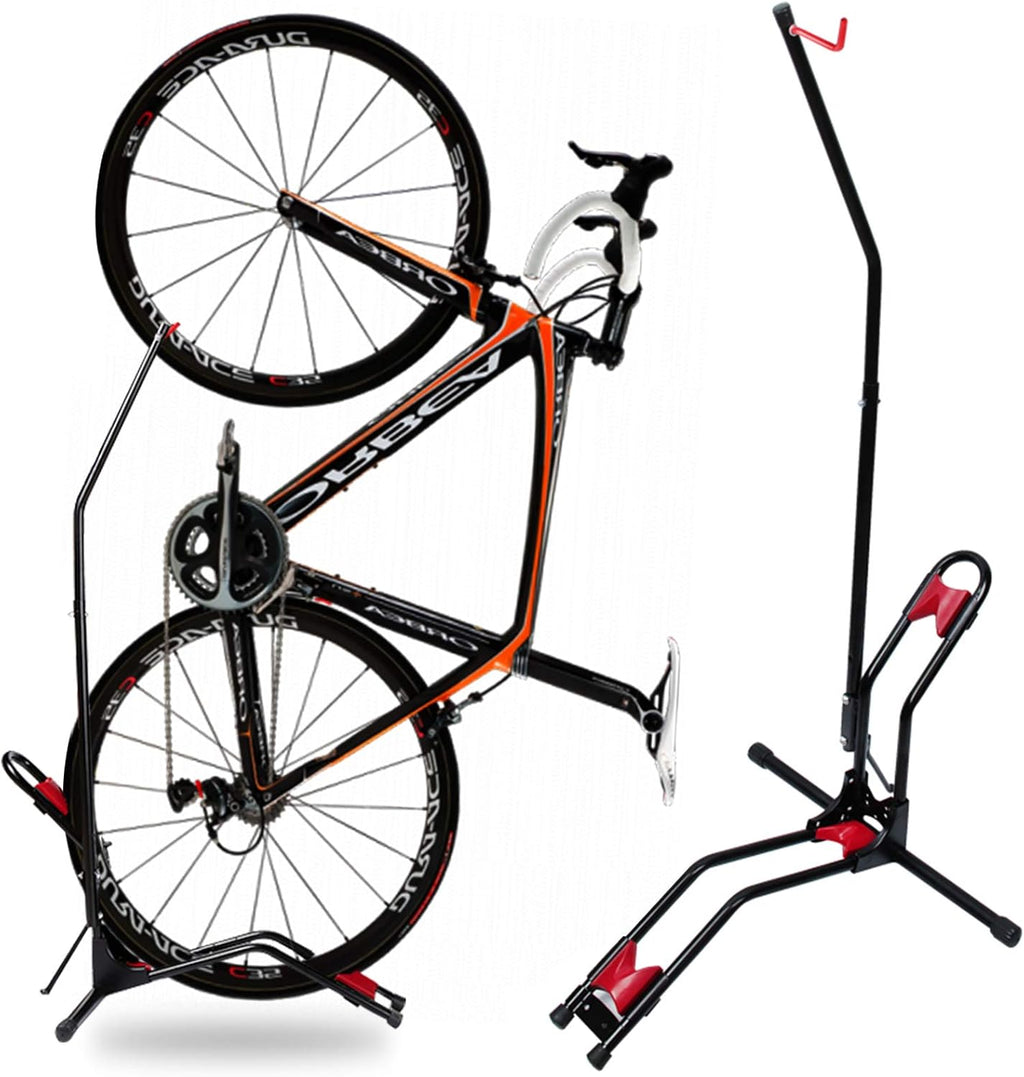 Vertical Bike Rack, Adjustable Upright Bike Stand for Indoor Mountain/ Road Bike R4561