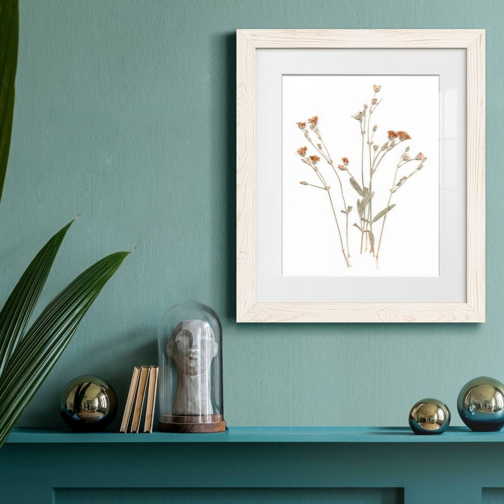 White Framed Print U735