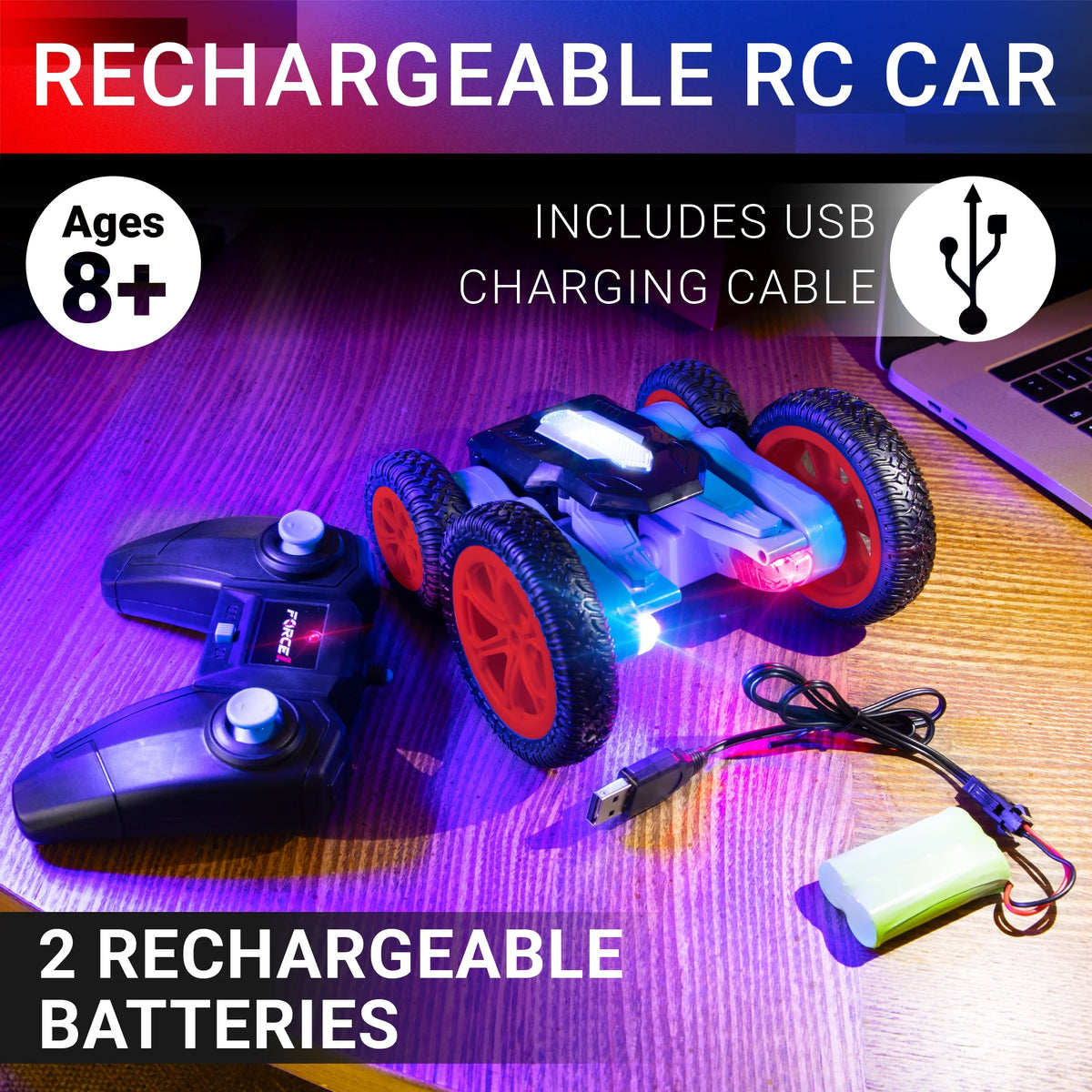 Red LED Double-Sided RC Cars Z55318