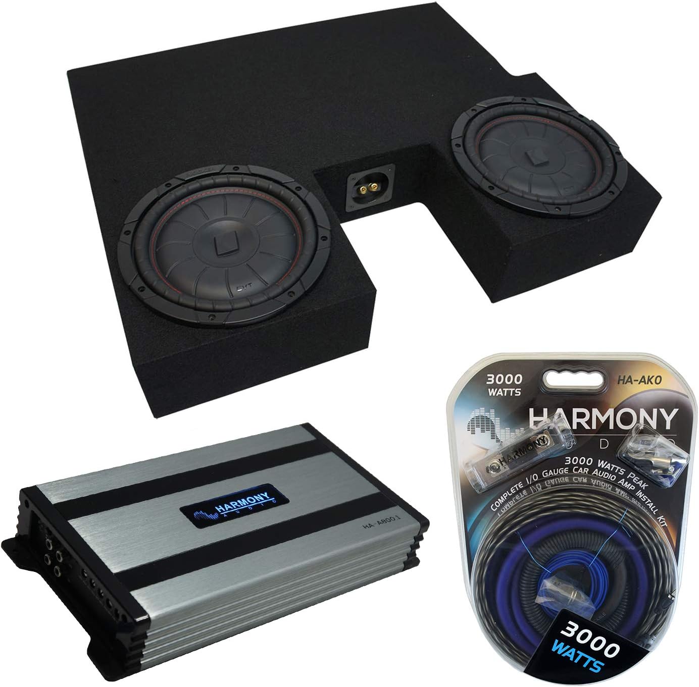 Dual 10 Sub Box Enclosure & Amp D60197