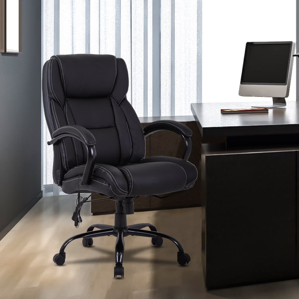 Black High Back PU Leather Executive Office Chair E740432