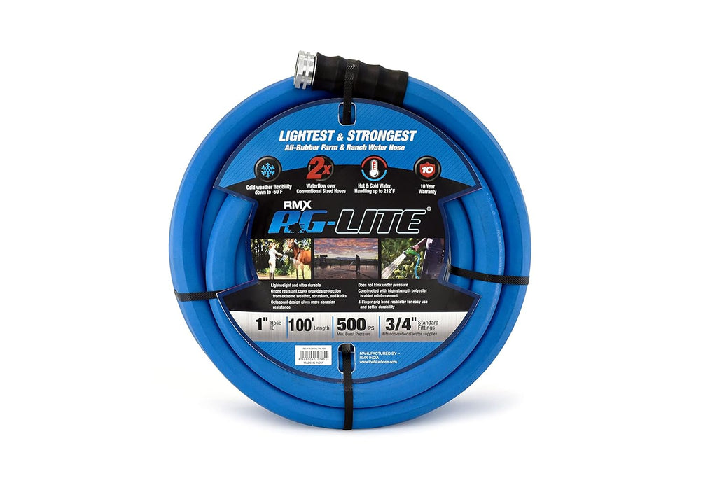1" x 100' 100% Rubber Garden Hose, 500 PSI U67079