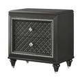 Black Wooden Two Drawer Nightstand M89521