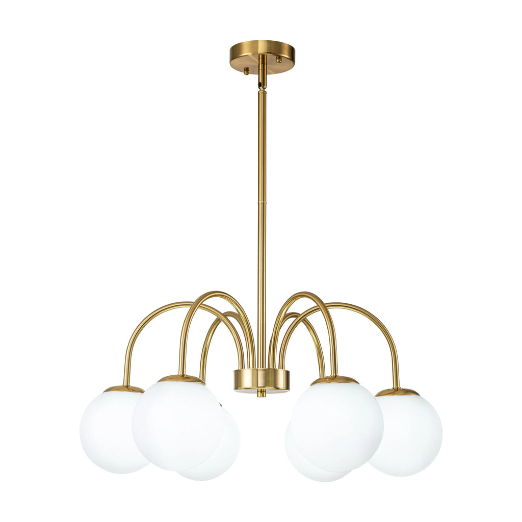 6-Light Glass Bubble Chandelier O575029