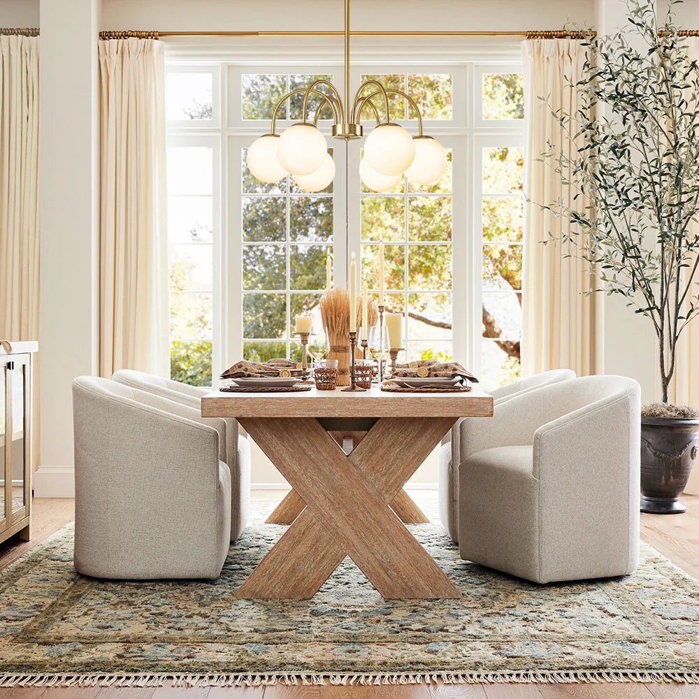 6-Light Glass Bubble Chandelier O575029