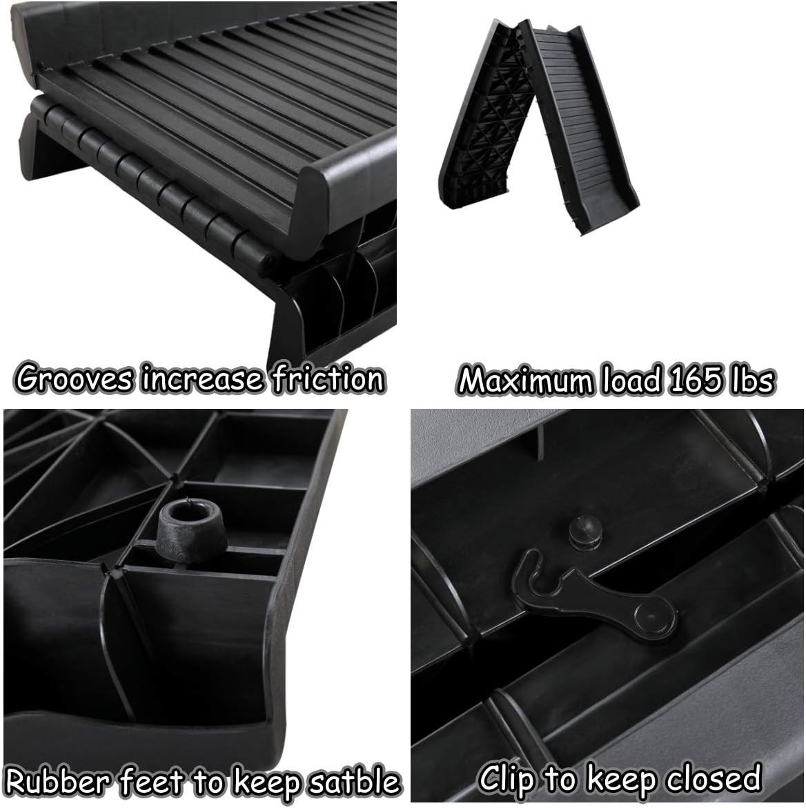 61"L Heavy Duty Portable Folding Dog Ramp with Non-Slip Design Y1263