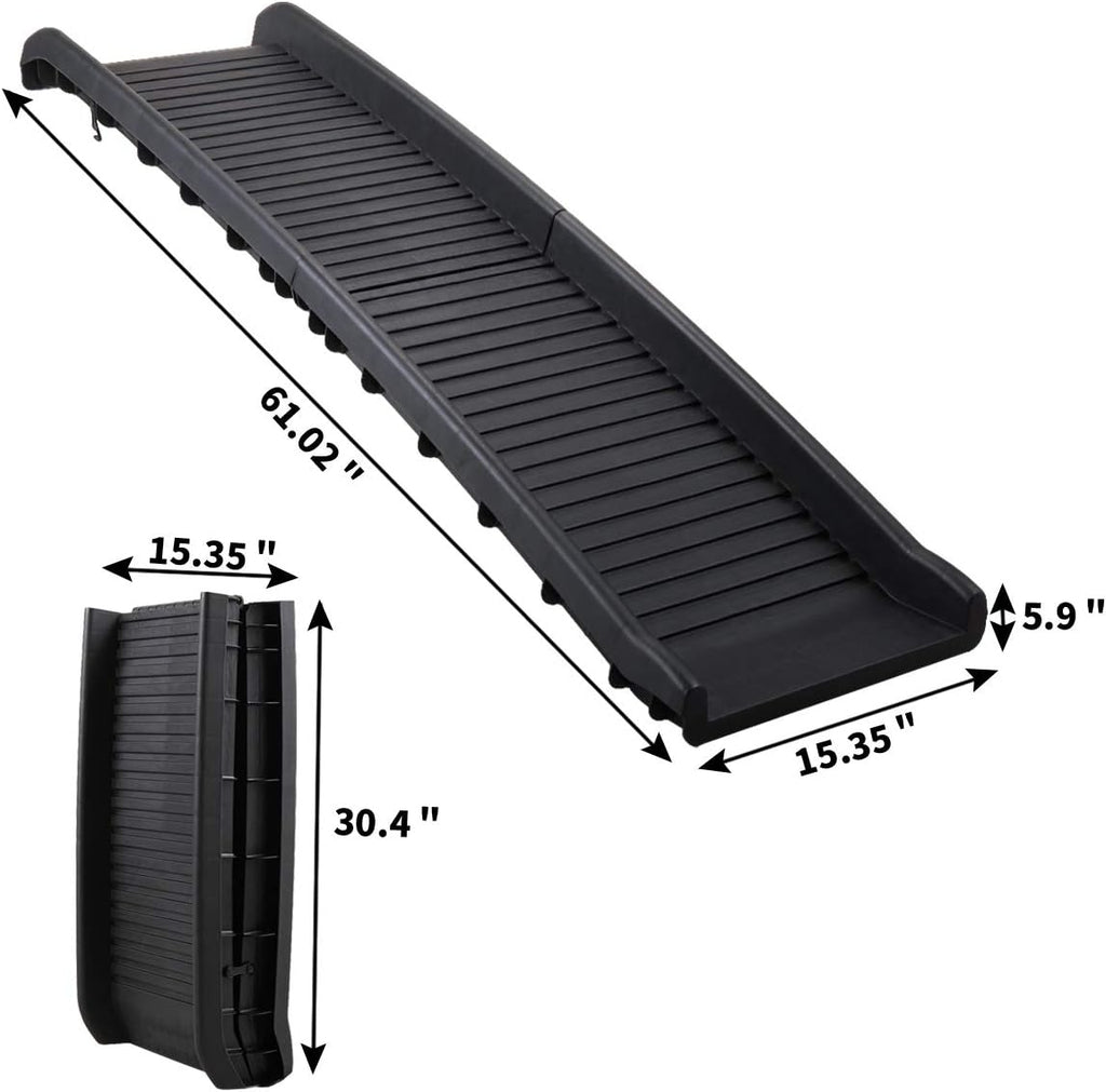 61"L Heavy Duty Portable Folding Dog Ramp with Non-Slip Design Y1263