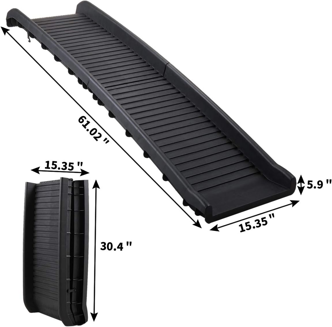 61"L Heavy Duty Portable Folding Dog Ramp with Non-Slip Design Y1263