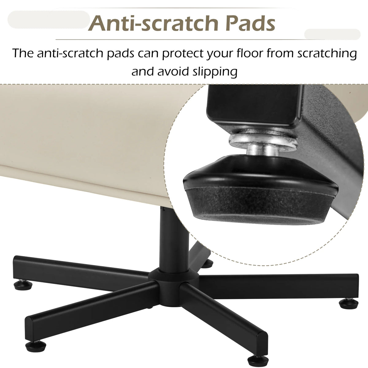 Swivel Armchair Upholstered with Metal Legs D7366
