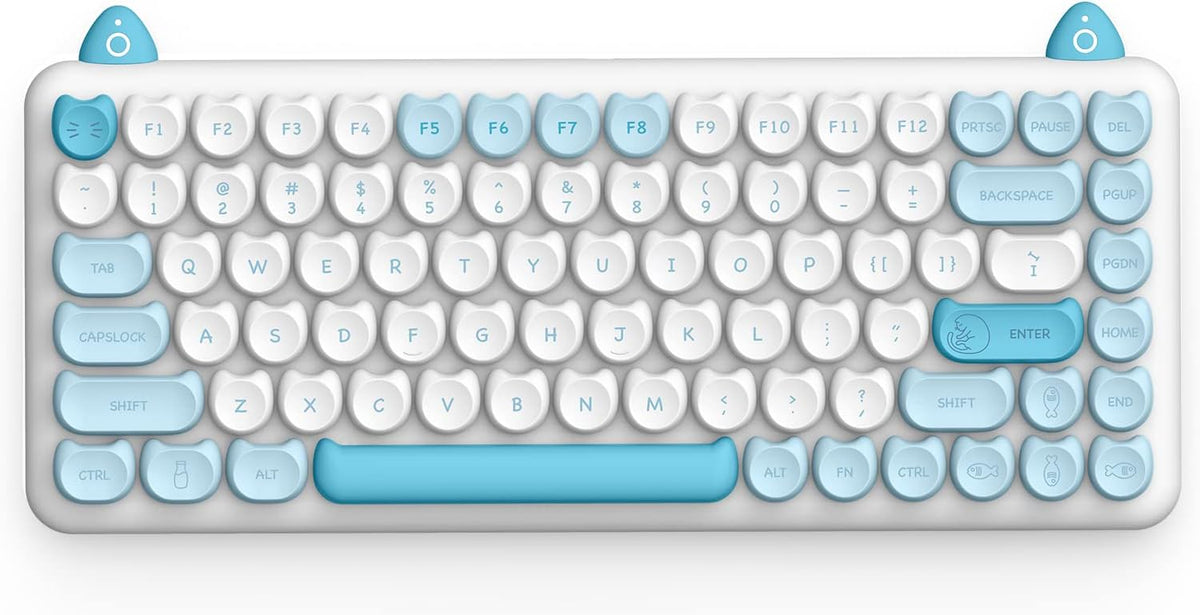 Wireless Mechanical Keyboard 84 Keys with White LED Backlit S996242