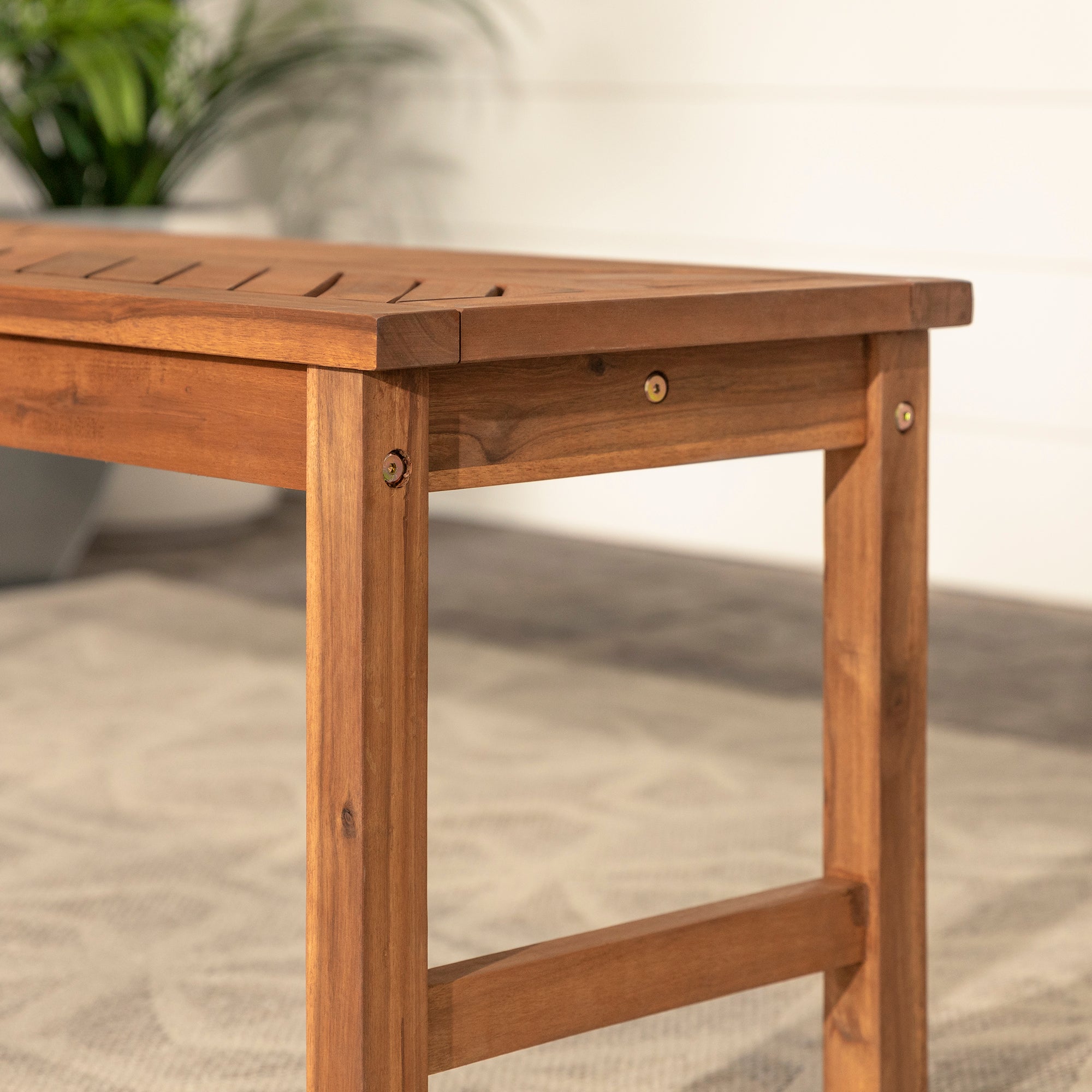 Brown Acacia Wood Bench F414271