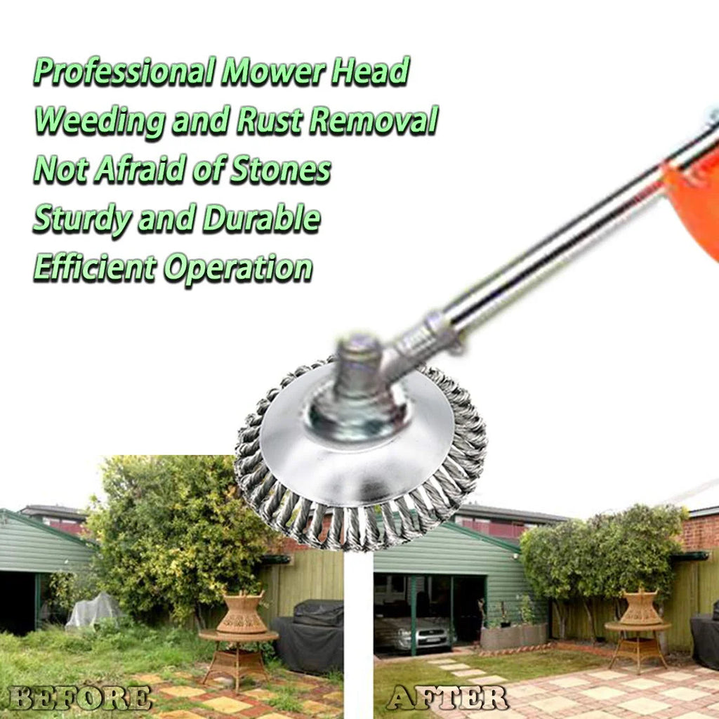 8 Inches Steel Wire Wheel Garden Lawn Mower Trimmer Head C785797