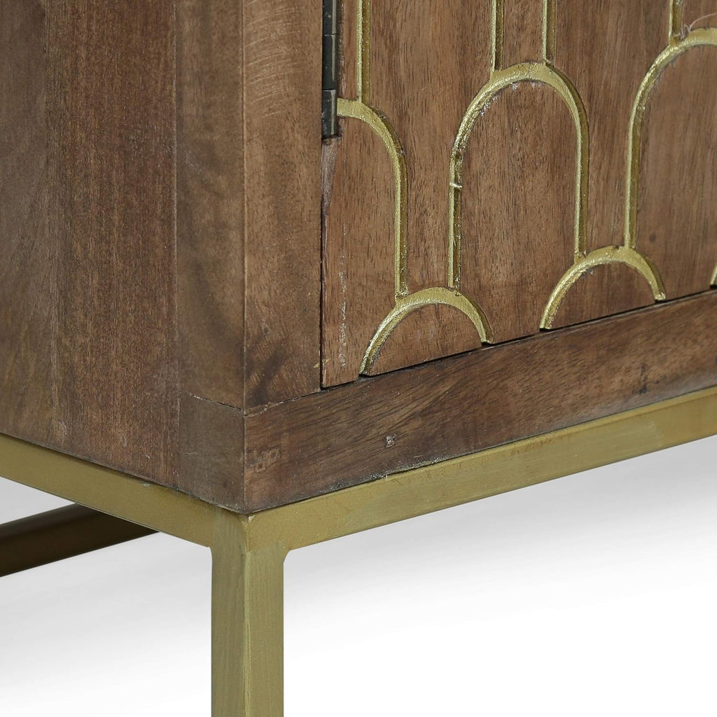 Walnut 2 Door Wooden Cabinet N996810