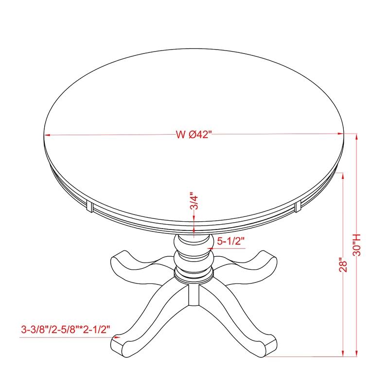 Olive Green and White Wood Dining Table H454901