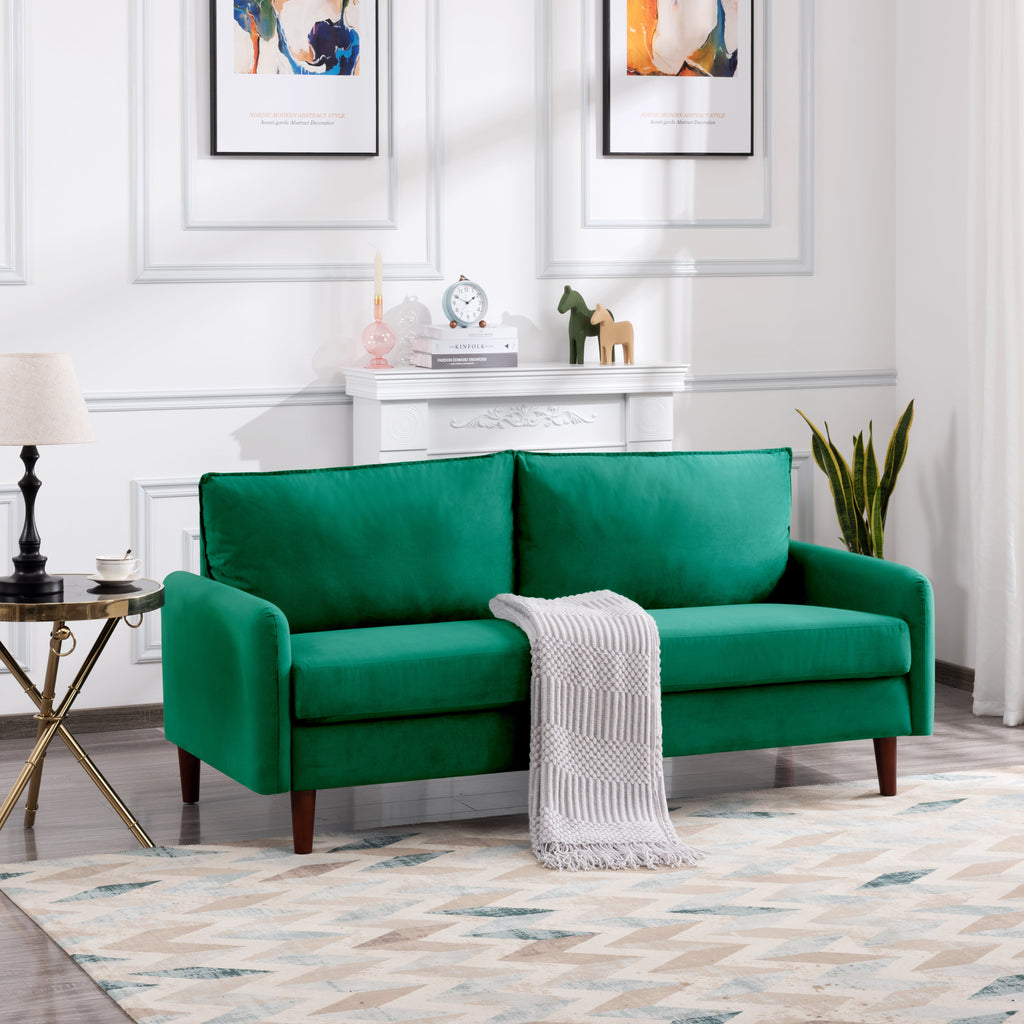 Green Upholstered Loveseat Sofa C840